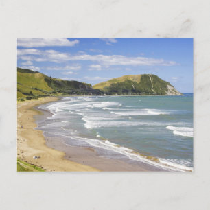 Cartão Postal Praia de Makorori perto de Gisborne, Eastland, Nov