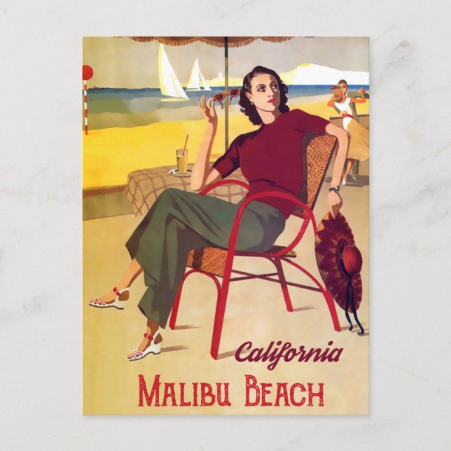 Cartão Postal Praia de Malibu (Frente)