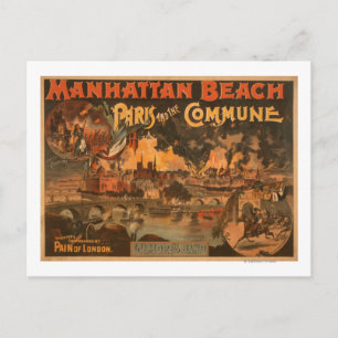 Cartão Postal Praia de Manhattan - Paris e o jogo comunal