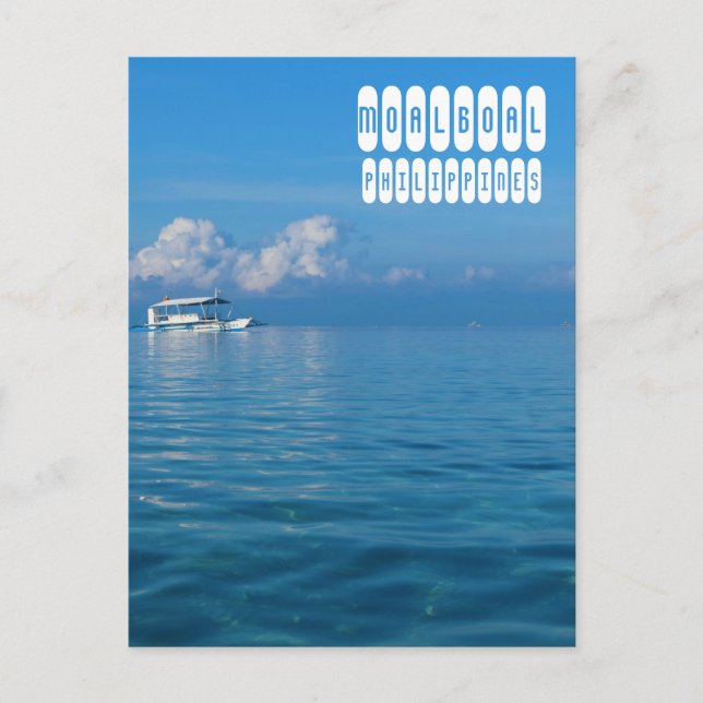 Cartão Postal Praia de Moalboal (Frente)
