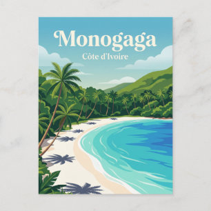 Cartão Postal Praia de Monogaga Costa do Marfim