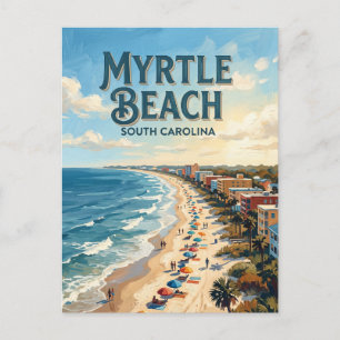 Cartão Postal Praia de Myrtle