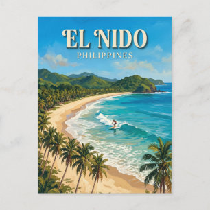 Cartão Postal Praia de Nacpan, El Nido Filipinas