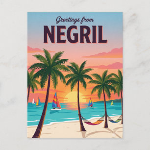 Cartão Postal Praia de Negril Jamaica