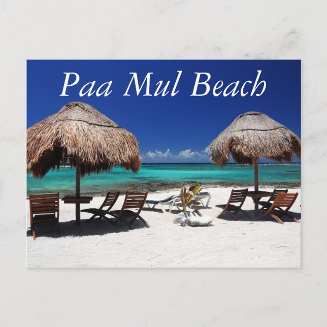 Cartão Postal Praia de Paa Mul (Frente)