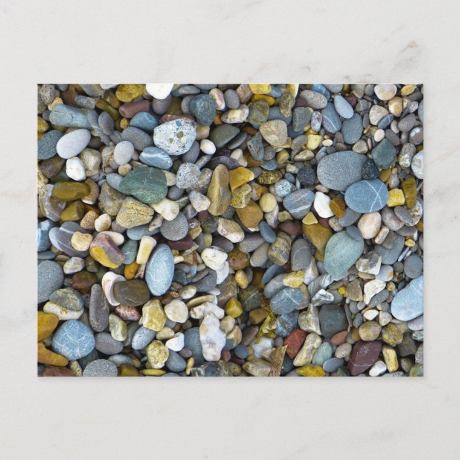 Cartão Postal praia de pebble (Frente)