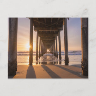 Cartão Postal Praia de Pismo, Vista da Califórnia sob o Pier