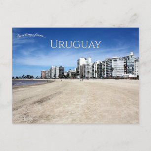 Cartão Postal Praia de Pocitos, Montevidéu, Uruguai