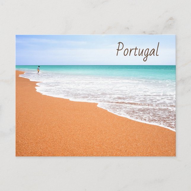 Cartão Postal Praia de Portugal Albufeira no Algarve (Frente)