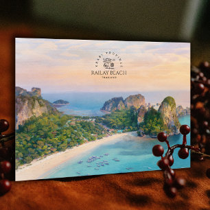 Cartão Postal Praia de Railay, Província de Krabi, Tailândia L