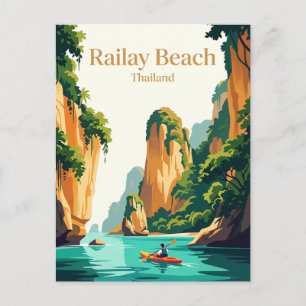 Cartão Postal Praia de Railay, Tailândia