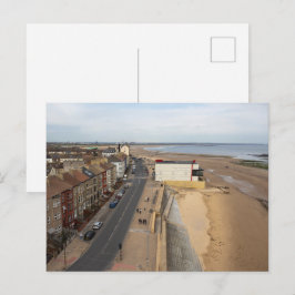 Cartão Postal Praia de Redcar a partir do Beacon