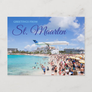 Cartão Postal Praia de Saint Martin Maho Viagem