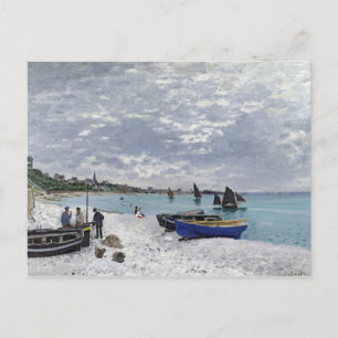Cartão Postal Praia de Sainte-Adresse - Claude Monet