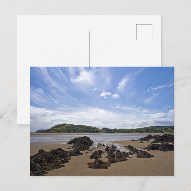 Cartão Postal Praia de Sandyhills, Escócia (Frente/Verso)