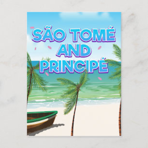 Cartão Postal praia de São Tomé e Principé