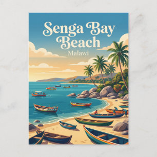 Cartão Postal Praia de Senga Bay Malawi