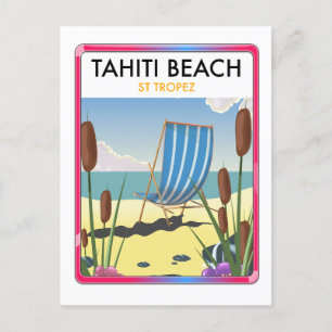 Cartão Postal praia de Tahiti st tropez