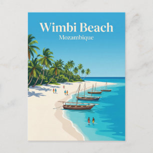 Cartão Postal Praia de Wimbi Moçambique