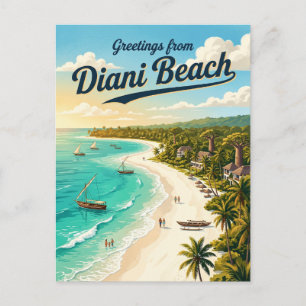 Cartão Postal Praia Diani Quênia