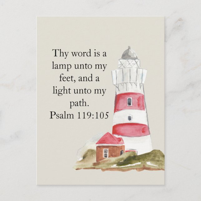 Cartão Postal Praia do Farol Vermelho do Salmo Religioso (Frente)
