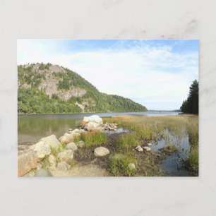 Cartão Postal Praia do Lago Echo no Parque Nacional de Acadia