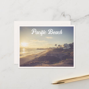 Cartão Postal Praia do Pacífico Rua Law San Diego Norte Foto PB