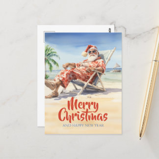 Cartão Postal Praia do Papai Noel Aquarela