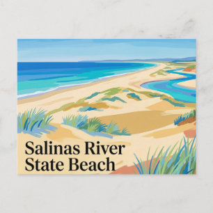 Cartão Postal Praia do Rio Salinas Califórnia