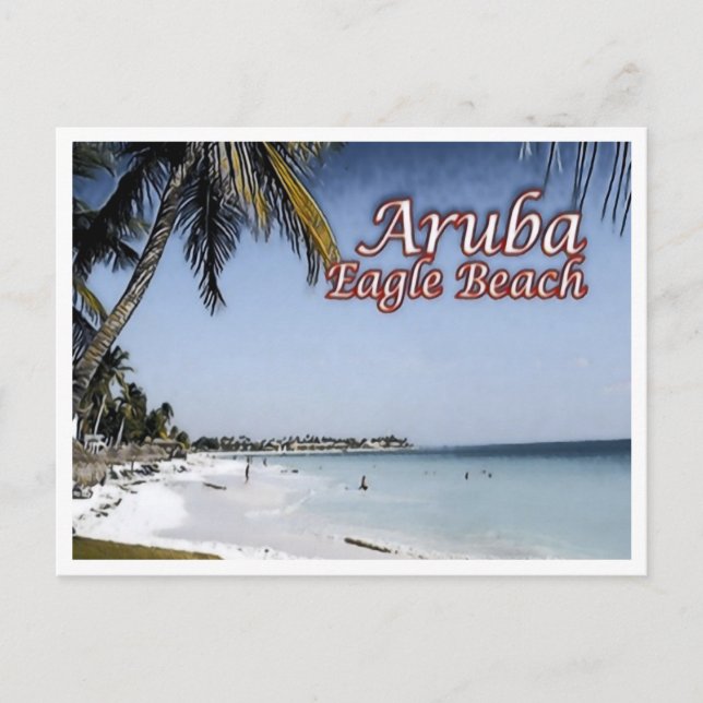 Cartão Postal Praia Eagle - Aruba - (Frente)