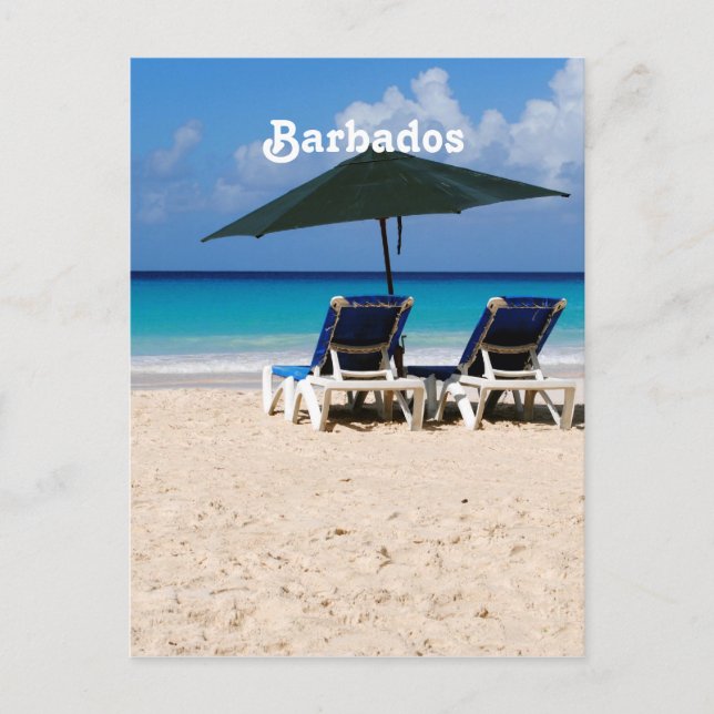 Cartão Postal Praia em Barbados (Frente)