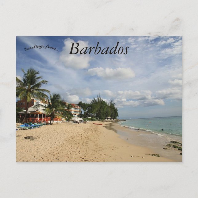 Cartão Postal Praia em Barbados (Frente)