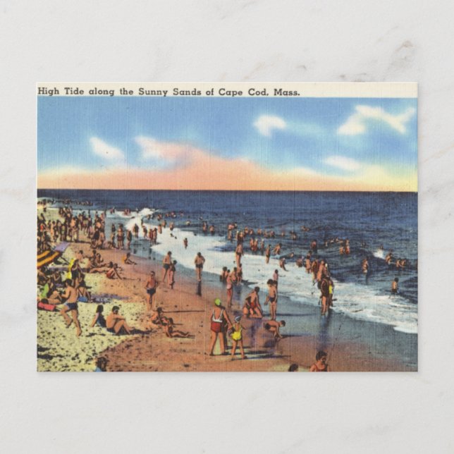 Cartão Postal Praia em Cape Cod (Frente)