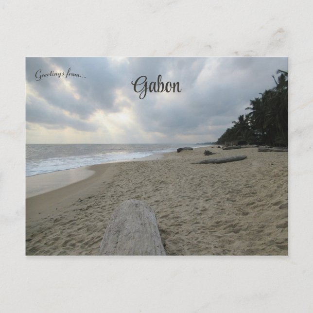 Cartão Postal Praia em Libreville Gabon (Frente)