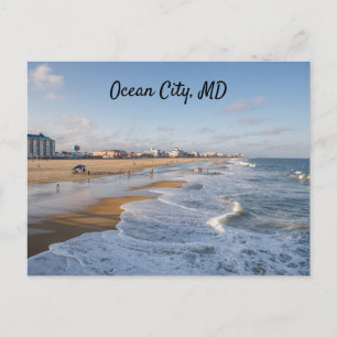 Cartão Postal Praia em Ocean City, Maryland