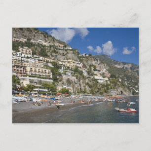 Cartão Postal Praia em Positano, Campânia, Itália