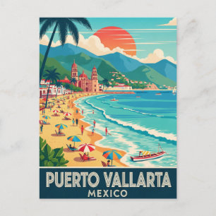Cartão Postal Praia em Puerto Vallarta Mexico Viagem