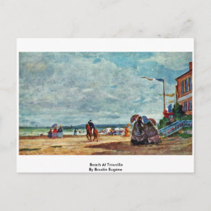 Cartão Postal Praia Em Trouville Por Boudin Eugène