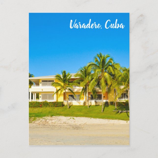 Cartão Postal Praia em Vardero, Cuba (Frente)