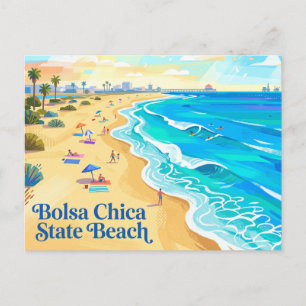 Cartão Postal Praia Estadual de Bolsa Chica Califórnia