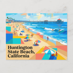 Cartão Postal Praia Estadual de Huntington Califórnia