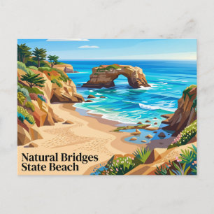 Cartão Postal Praia Estadual de Natural Bridges Califórnia