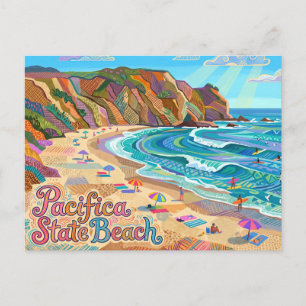Cartão Postal Praia Estadual de Pacifica Califórnia