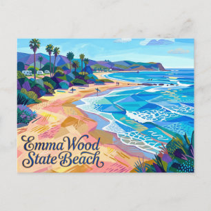 Cartão Postal Praia Estadual Emma Wood Califórnia