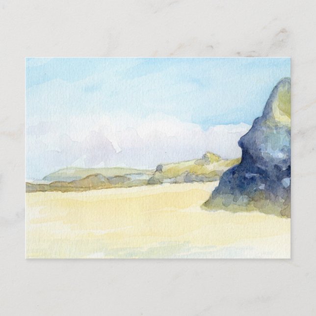 Cartão Postal Praia Gwitian - Cornualha (Frente)