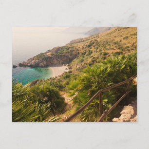 Cartão Postal praia isolada em Lo Zingaro, Sicília