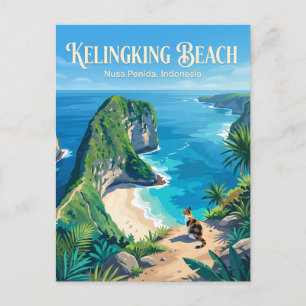 Cartão Postal Praia Kelingking Indonésia