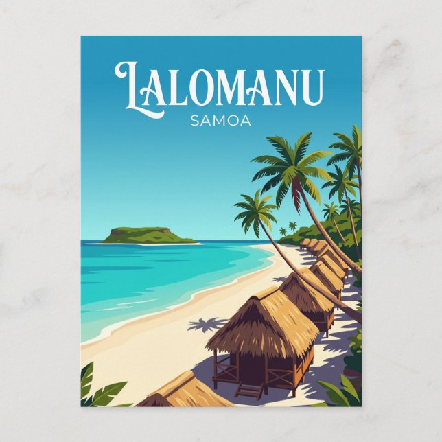 Cartão Postal Praia Lalomanu Samoa (Frente)