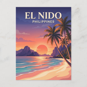 Cartão Postal Praia Las Cabanas Filipinas
