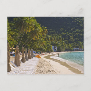 Cartão Postal Praia na Baía de Cane Garden, Ilha de Tortola